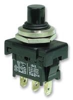 1843.1101-01 - MARQUARDT - 1843.1101-01 - Pushbutton Switch, 1840 Series, 12 mm, SPDT, Round, Black