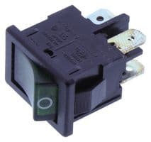 1855.1108-00 - MARQUARDT - 1855.1108-00 - Rocker Switch, On-Off, DPST, Illuminated, Panel Mount, Green, 1855 Series
