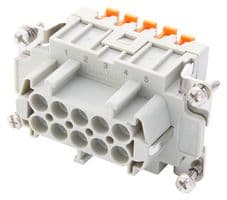 CSHF10 - ILME - CSHF10 - Heavy Duty Connector, 10+PE Signal, CSH, Insert, 10 Contacts, Receptacle, Spring Socket
