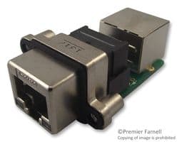 MRJ578001 - AMPHENOL COMMUNICATIONS SOLUTIONS - MRJ578001 - Modular Connector, RJ45 Jack, 1 x 1 (Port), 8P8C, Cat5, IP67, Through Hole Mount