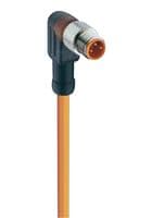 RKMWV 3-06/2 M - LUMBERG AUTOMATION - RKMWV 3-06/2 M - Sensor Cable, PVC, 90° M8 Receptacle, Free End, 3 Positions, 2 m, 6.6 ft, RKMWV Series