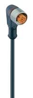 RKWT 5-56/2 M - LUMBERG AUTOMATION - RKWT 5-56/2 M - Sensor Cable, PVC, 90° M12 Receptacle, Free End, 5 Positions, 2 m, 6.6 ft, RKWT Series