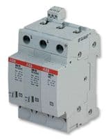 OVR PV 40 600PTS - ABB - OVR PV 40 600PTS - Surge Protector, Mains Surge Protector, 3 Pole, 40 kA, 600 VDC, DIN Rail