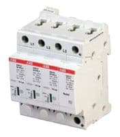 OVR T2 3N 70 275 SP TS - ABB - OVR T2 3N 70 275 SP TS - Surge Protector, Mains Surge Protector, 3 Pole, Type 2, 70 kA, 275 VAC, DIN Rail