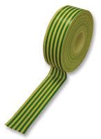 PVC TAPE 1920YG - MULTICOMP PRO - PVC TAPE 1920YG - Electrical Insulation Tape, PVC (Polyvinyl Chloride), Green, Yellow, 19 mm x 20 m