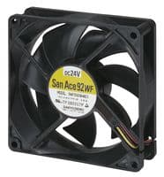 9WF1224H101 - SANYO DENKI - 9WF1224H101 - DC Axial Fan, 24 V, Square, 120 mm, 38 mm, Ball Bearing, 118 CFM