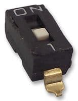 A6S1102H - OMRON ELECTRONIC COMPONENTS - A6S1102H - DIP / SIP Switch, 1 Circuits, Slide, Surface Mount, SPST, 24 V, 25 mA