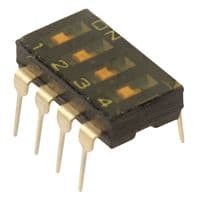 A6T0101 - OMRON ELECTRONIC COMPONENTS - A6T0101 - DIP / SIP Switch, 10 Circuits, Slide, Through Hole, SPST, 24 V, 25 mA