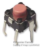 B3F1125 - OMRON ELECTRONIC COMPONENTS - B3F1125 - Tactile Switch, B3D Series, Top Actuated, Through Hole, Round Button, 260 gf, 50mA at 24VDC
