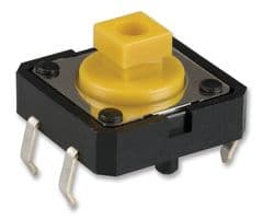 B3F4055 - OMRON ELECTRONIC COMPONENTS - B3F4055 - Tactile Switch, B3D Series, Top Actuated, Through Hole, Plunger for Cap, 260 gf, 50mA at 24VDC