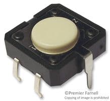 B3F4100 - OMRON ELECTRONIC COMPONENTS - B3F4100 - Tactile Switch, B3D Series, Top Actuated, Through Hole, Round Button, 130 gf, 50mA at 24VDC