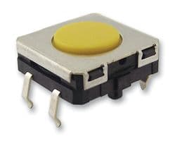 B3W4005 - OMRON ELECTRONIC COMPONENTS - B3W4005 - Tactile Switch, B3W Series, Top Actuated, Through Hole, Round Button, 350 gf, 50mA at 24VDC