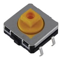 B3W4055 - OMRON ELECTRONIC COMPONENTS - B3W4055 - Tactile Switch, B3W Series, Top Actuated, Through Hole, Plunger for Cap, 350 gf, 50mA at 24VDC