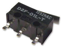 D2F01LT - OMRON ELECTRONIC COMPONENTS - D2F01LT - Microswitch, Miniature, Lever, SPDT, Solder, 100 mA, 30 V