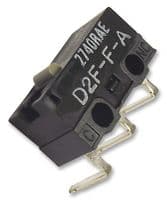 D2FFA - OMRON ELECTRONIC COMPONENTS - D2FFA - Microswitch, Miniature, Plunger, SPDT, Solder, 1 A, 30 V