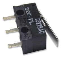 D2FFL - OMRON ELECTRONIC COMPONENTS - D2FFL - Microswitch, Miniature, Lever, SPDT, Solder, 1 A, 30 VDC