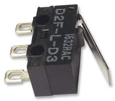 D2FLD3 - OMRON ELECTRONIC COMPONENTS - D2FLD3 - Microswitch, Miniature, Plunger, SPDT, Solder, 3 A, 30 V
