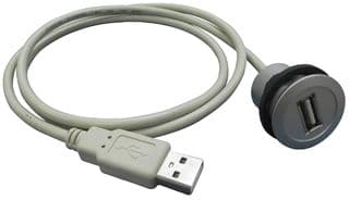 09 45 452 1923 - HARTING - 09 45 452 1923 - USB Cable, Type A Plug to Type A Receptacle, 2 m, 6.6 ft, USB 2.0