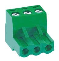 21.950M/3-E - IMO PRECISION CONTROLS - 21.950M/3-E - Pluggable Terminal Block, 5.08 mm, 3 Ways, 28 AWG, 14 AWG, 1.5 mm², Screw