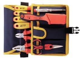 D01826 - DURATOOL - D01826 - Electrical Kit, Safety Belt, Plier, Slotted, Phillips, Neon, Stripping Knife, 9 Piece