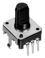 EC12E1220407 - ALPS ALPINE - EC12E1220407 - Rotary Encoder, Insulated Shaft, Mechanical, Incremental, 12 PPR, 12 Detents, Vertical