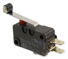 D3V-166M-1C25 - OMRON ELECTRONIC COMPONENTS - D3V-166M-1C25 - Microswitch, Miniature, Hinge Roller Lever, SPDT, Quick Connect, 16 A, 250 V