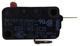 D3V-16G-2C25 - OMRON ELECTRONIC COMPONENTS - D3V-16G-2C25 - Microswitch, Miniature, Pin Plunger, SPST-NC, Quick Connect, 16 A, 250 V