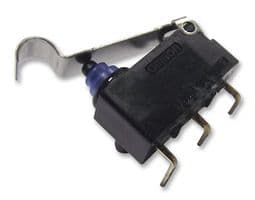 D2HW-BR231DR - OMRON ELECTRONIC COMPONENTS - D2HW-BR231DR - Microswitch, Subminiature, Simulated Roller Lever, SPDT, Solder, 2 A, 12 V