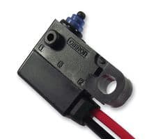 D2HW-C202MR - OMRON ELECTRONIC COMPONENTS - D2HW-C202MR - Microswitch, Subminiature, Pin Plunger, SPST-NC, Wire Leaded, 2 A, 12 V
