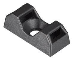 151-10930 CTQM5-PA66-BK - HELLERMANNTYTON - 151-10930 CTQM5-PA66-BK - Cable Tie Mount, Q Series 2 Way, Screw, 4.5 mm, Black, Nylon 6.6 (Polyamide 6.6), 21 mm, 9.5 mm