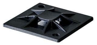 151-10914 QM20A-PA66-BK - HELLERMANNTYTON - 151-10914 QM20A-PA66-BK - Cable Tie Mount, Q Series 4 Way, Adhesive, Screw, 3.1 mm, Black, Nylon 6.6 (Polyamide 6.6), 20 mm