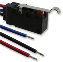 D2VW-01L3-1M - OMRON ELECTRONIC COMPONENTS - D2VW-01L3-1M - Microswitch, Miniature, Simulated Roller Lever, SPDT, Wire Leaded, 100 mA, 30 V