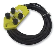 120119-0001 - MOLEX - 120119-0001 - Sensor Distribution Box, 5m Cable, M12 Connector - 4 Pole, 4 Ports, 120119 Series, IP68