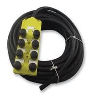 120114-8027 - MOLEX - 120114-8027 - Sensor Distribution Box, 10m Cable, M12 Connector - 5 Pole, 8 Ports, 120114 Series, IP68