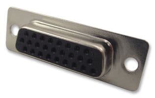 180-M26-203L001 - NORCOMP - 180-M26-203L001 - D Sub Connector, HD26, High Density, Receptacle, 180 M Series, 26 Contacts, DA, Solder Cup