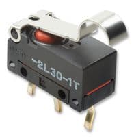 D2FD-01L30-1H - OMRON ELECTRONIC COMPONENTS - D2FD-01L30-1H - Microswitch, Ultra Subminiature, Simulated Roller Lever, SPDT, Solder, 100 mA, 30 V