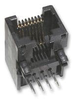 54601-906WPLF - AMPHENOL COMMUNICATIONS SOLUTIONS - 54601-906WPLF - Modular Connector, Modular Jack, 1 x 1 (Port), 6P6C, Cat3, Through Hole Mount
