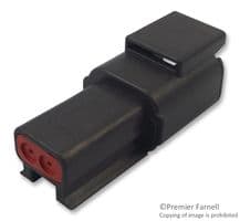 DTMH04-3PB - DEUTSCH - TE CONNECTIVITY - DTMH04-3PB - Automotive Connector Housing, B Key, DTMH, Receptacle, 3 Ways, DT Series Pin Contacts