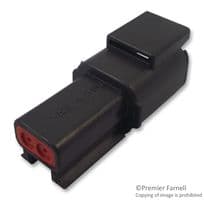 DTMH04-2PD - DEUTSCH - TE CONNECTIVITY - DTMH04-2PD - Automotive Connector Housing, D Key, DTMH, Receptacle, 2 Ways, DT Series Pin Contacts