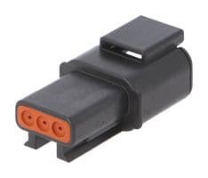 DTMH04-3PA - DEUTSCH - TE CONNECTIVITY - DTMH04-3PA - Automotive Connector Housing, A Key, DTMH, Receptacle, 3 Ways, DT Series Pin Contacts