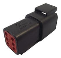 DTM04-08PA-EE04 - DEUTSCH - TE CONNECTIVITY - DTM04-08PA-EE04 - Automotive Connector Housing, High Temp, Black, A Key, DTM, Receptacle, 8 Ways