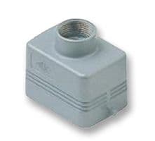 MHV06L20 - ILME - MHV06L20 - Heavy Duty Connector, M20 Top Entry, 2 Pegs, Low Profile, Hood, Top Entry, Aluminium Body, 1 Lever