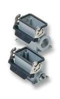MHP10L20 - ILME - MHP10L20 - Heavy Duty Connector, Dual Side Entry M20, Low Profile, Base, Panel Mount, Aluminium Body, 1 Lever