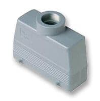 MHV24.25 - ILME - MHV24.25 - Heavy Duty Connector, M25 Top Entry, 4 Pegs, Low Profile, Hood, Top Entry, Aluminium Body, 2 Lever