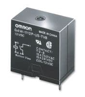 G4W2214PUSHP DC12 - OMRON ELECTRONIC COMPONENTS - G4W2214PUSHP DC12 - General Purpose Relay, G4W Series, Power, Non Latching, DPST-NO, 12 VDC, 15 A