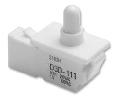 D3D111 - OMRON ELECTRONIC COMPONENTS - D3D111 - Door Switch, Round Plunger, SPDT, 125 V, 1 A, Connector