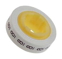SDR8 - 3M - SDR8 - Wire Marker, Numbered Tape, 1 Roll, Pre Printed, 8, 2.43mm x 5.46mm, PET (Polyester), Black, White