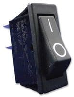 C1300ALAAA - BULGIN / PARTNER STOCK - C1300ALAAA - Rocker Switch, On-Off, SPST, Non Illuminated, Panel Mount, Black, 1300 Series
