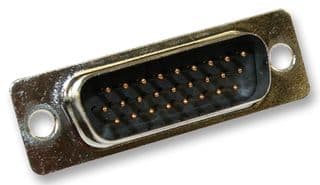 180-015-103L001 - NORCOMP - 180-015-103L001 - D Sub Connector, HD15, High Density, Plug, 180 Series, 15 Contacts, DE, Solder Cup