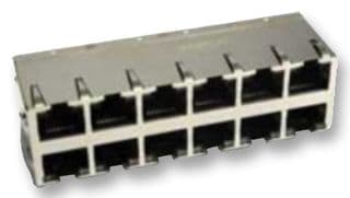 85728-1003 - MOLEX - 85728-1003 - Modular Connector, RJ45 Jack, 2 x 6 (Stacked), 8P8C, Cat5, Cat5e, Through Hole Mount